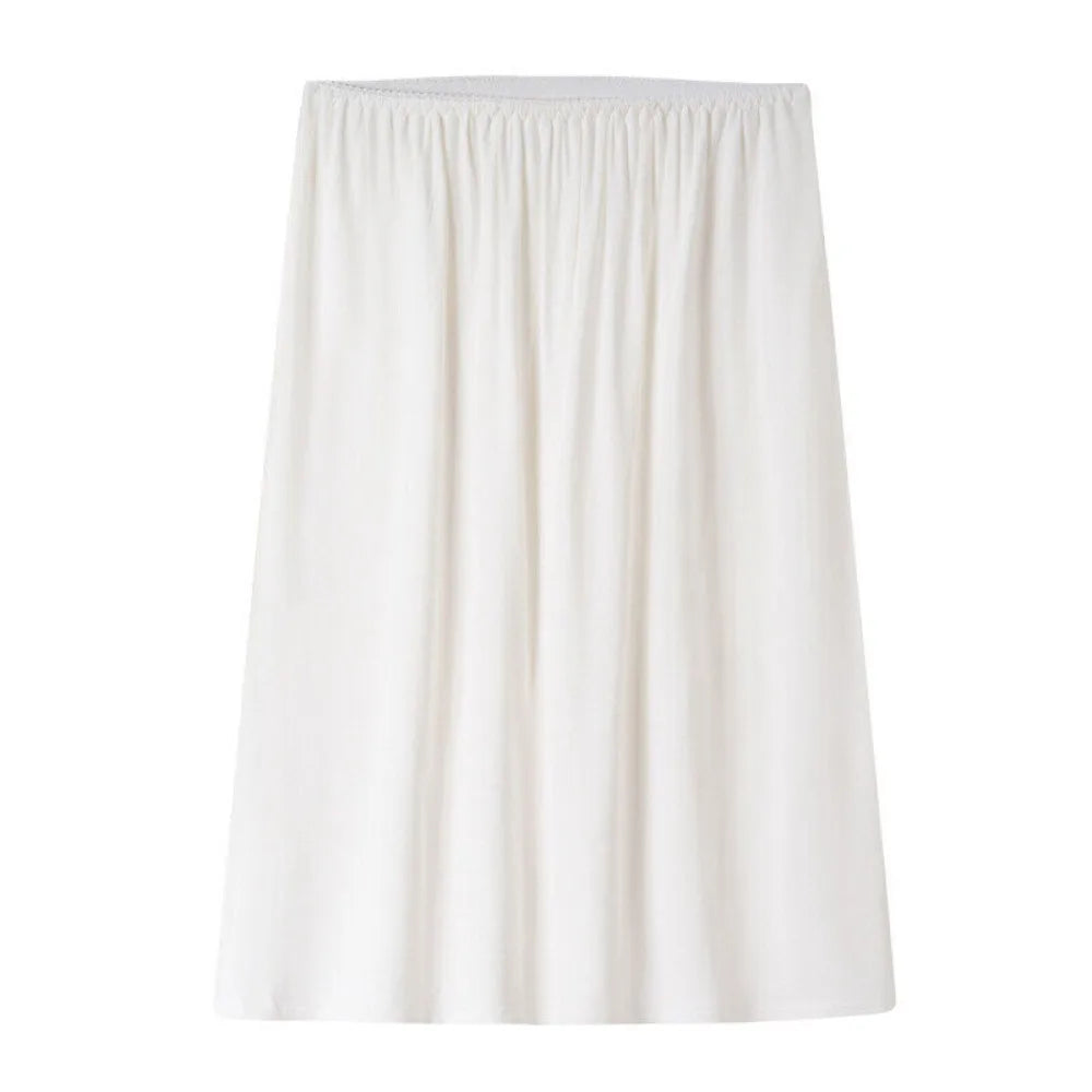 Lightweight Lace Inner Layer Slip Skirt Soft Loose Fit Women Vue One Size White 70cm