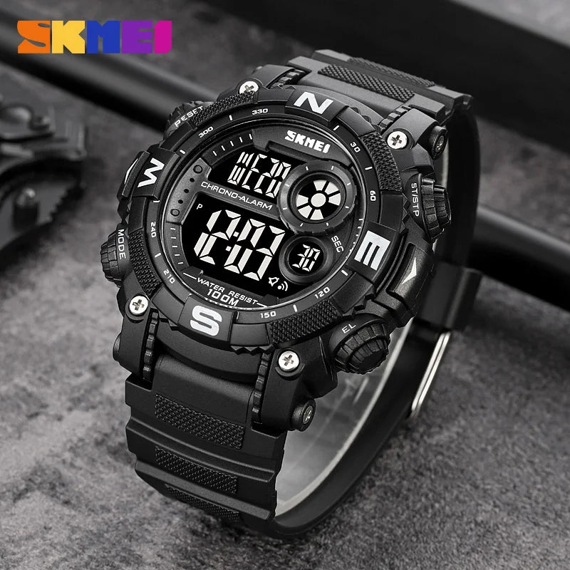 SKMEI 1887 Men's LED Digital Sport Watch – 100M Waterproof Digital Sport Watch Vue