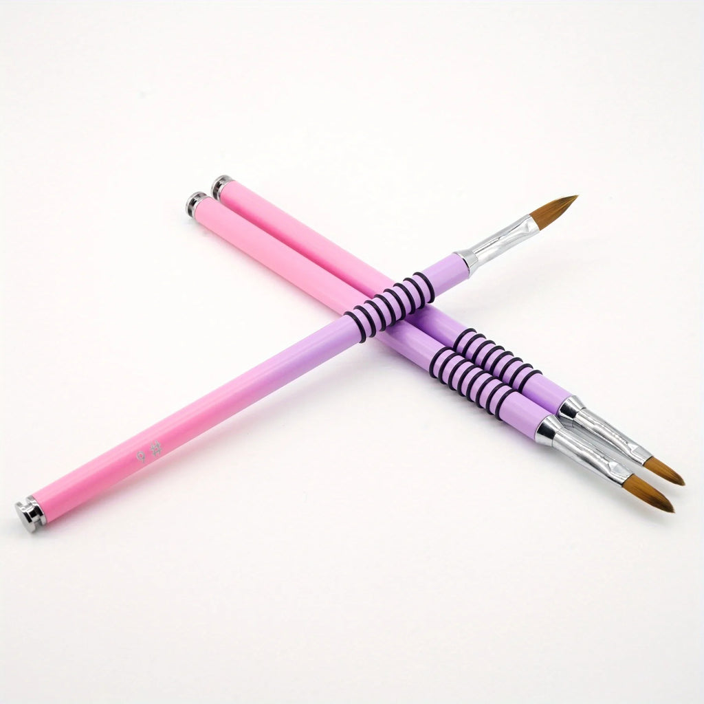 1/3pcs Acrylic Crystal Nail Brush Professional Nail Beauty Design Non-Slip 3D Nail Art Brush Manicure Tool For Uv Gel Builder Vue