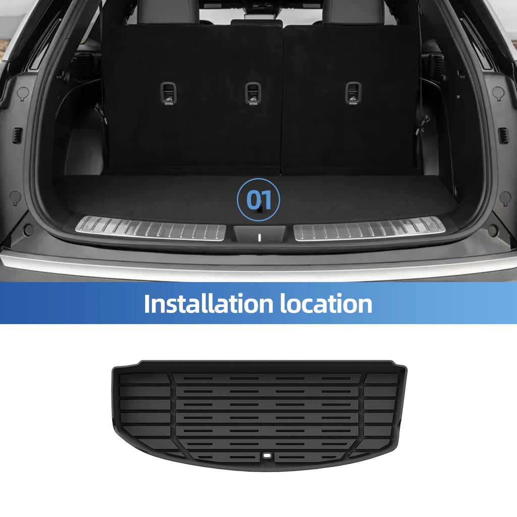 Smabee Right Drive for Hyundai Palisade Hybrid 7Seats 2026 (Not Fit Fuel Version) TPE Car All-weeather Floor Mats Trunk Pad Vue