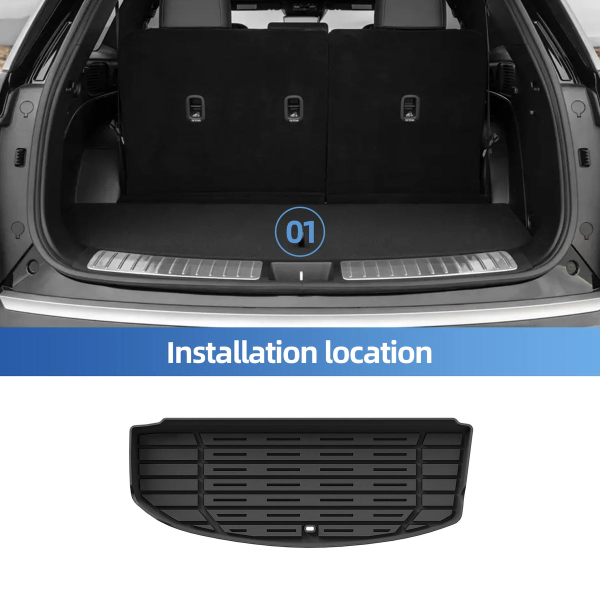 Smabee Right Drive for Hyundai Palisade Hybrid 7Seats 2026 (Not Fit Fuel Version) TPE Car All-weeather Floor Mats Trunk Pad Vue