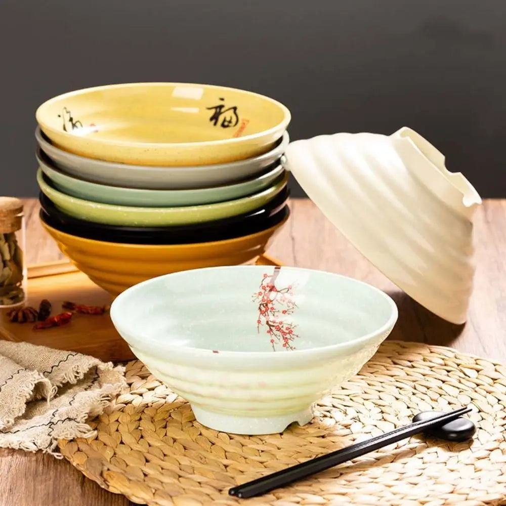 Commercial Imitation Ceramic Melamine Ramen Bowl Japanese-style Large Capacity Noodle Bowl Anti-fall Soup Bowl Hotels Vue