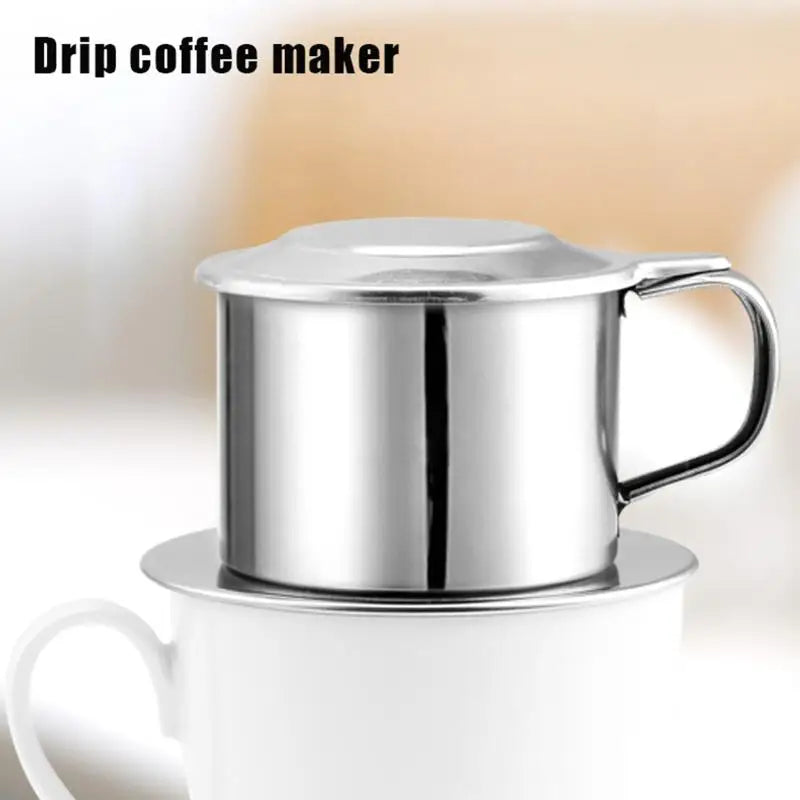 1PC Stainless Steel Vietnamese Coffee Dripper Portable Coffee Filter Infuse Cup Drip Strainer Kitchen Tools Vue