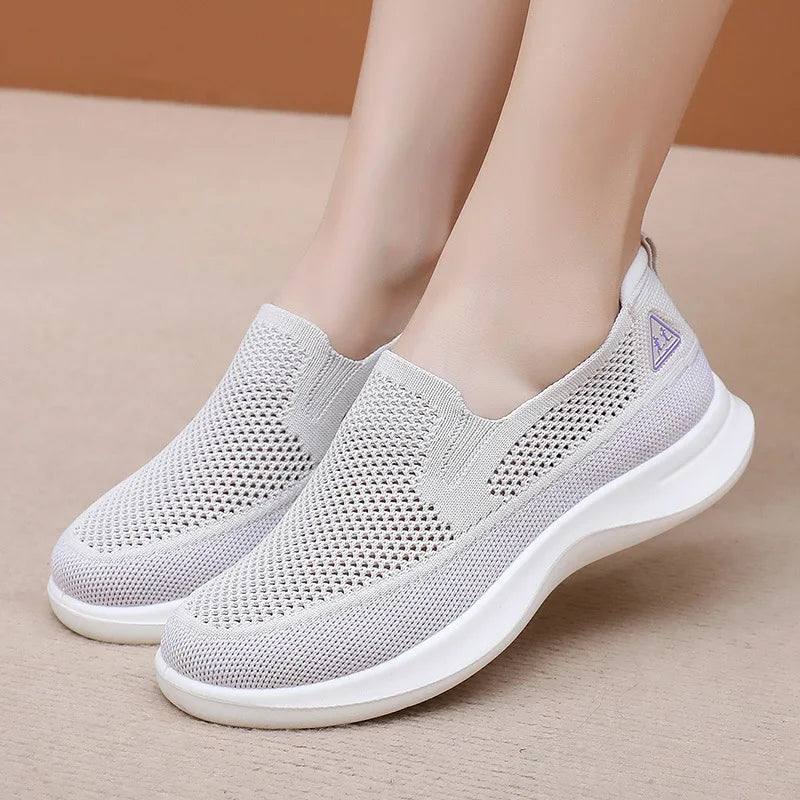 Women's Breathable Slip-On Casual Flat Shoes – Soft Sole Casual Flat Shoes Vue