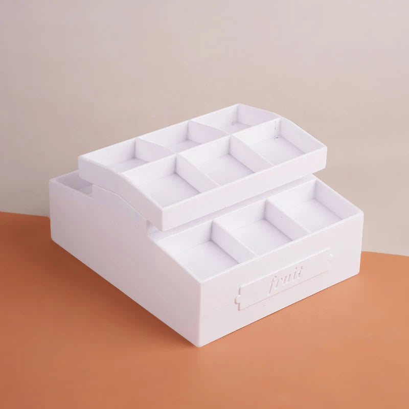 1PCS 1:12 Dollhouse Miniature Simulation Fruit Snack Stand Furniture Home Model Decor Toy Doll House Accessories Vue White
