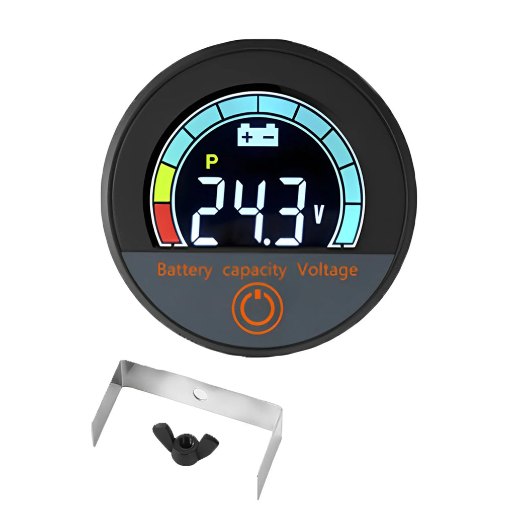 LCD Battery Voltage Meter DC 8-100V Waterproof Digital Gauge Digital Voltage Meter Vue