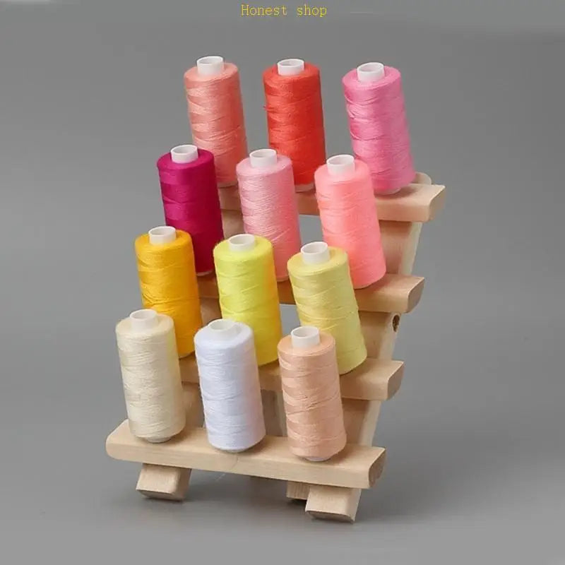 12-Spool Wooden Thread Storage Rack & Sewing Cone Organizer Thread Spool Organizer Vue