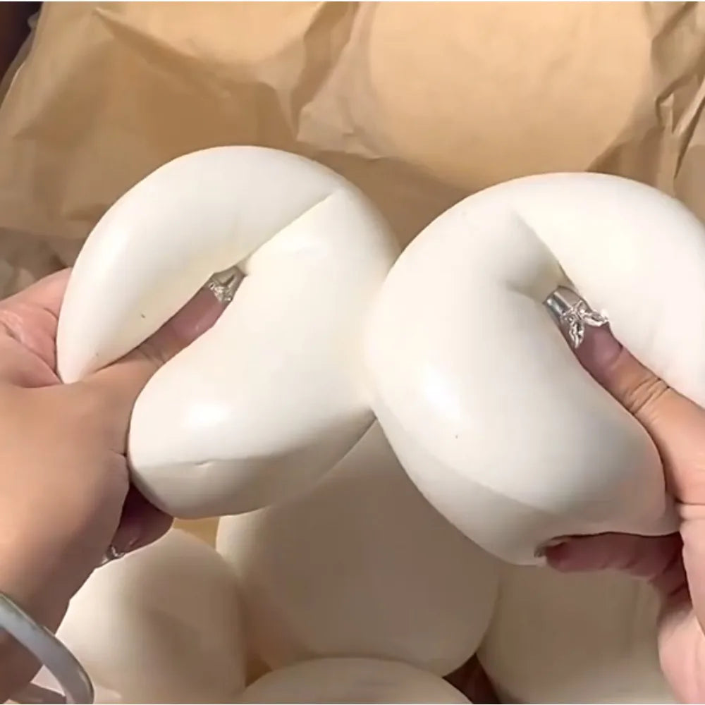 Round Bread Chunks Yogurt Cake Bread Squeeze Toy Soft Stress Relief Slow Rising Sensory Fidget Toys for Adults Relaxing Gifts Vue