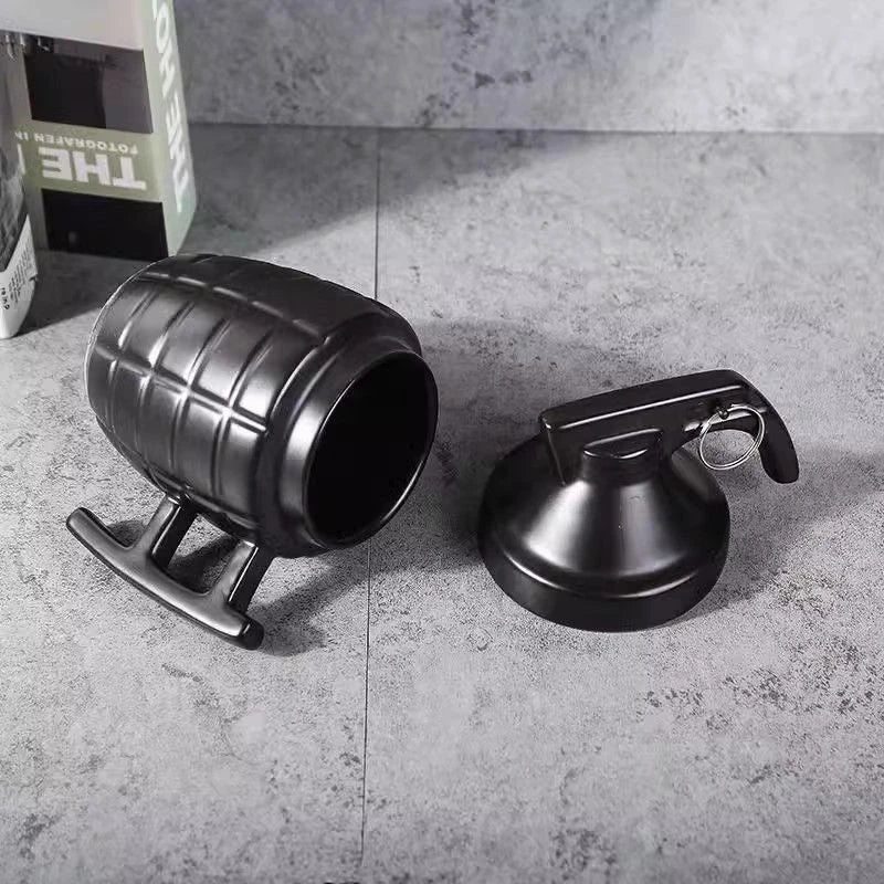 Creative Grenade Ceramic Mug Novelty Funny Coffee Lover Gift For Men Birthday Office Desk Home Display Party Centerpiece Vue