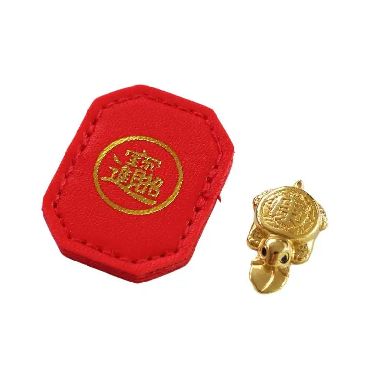 Fengshui Lucky Turtle Wallet Charm Money-biting Turtle Ornaments Decor For Longevity Protection & Financial Stability Vue