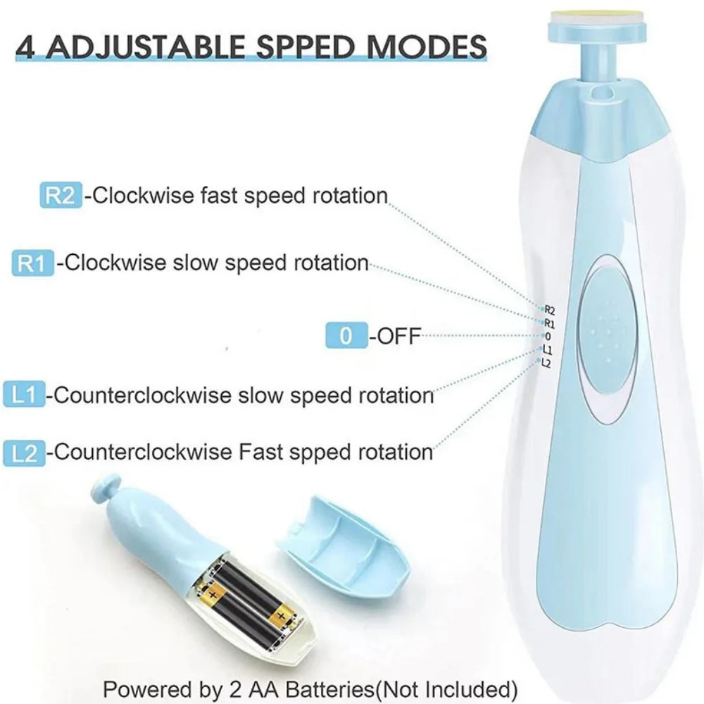 Baby Electric Nail Trimmer Kid Nail Polisher Tool Baby Care Multifunctional Fingernail Cutter Trimmer Infant Manicure Set Vue