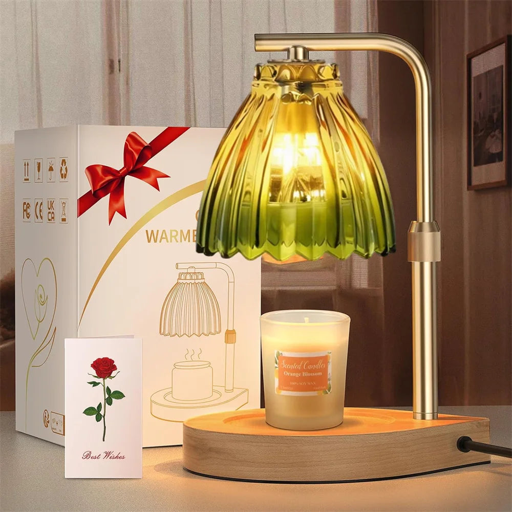 Candle Warmer Lamp Electric Timer - Candles Warming Light Height Adjustable Dimmable Warmers for Home Living Bedroom Vue