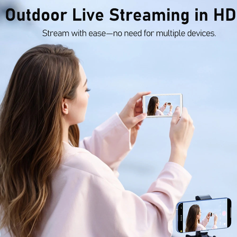 Smartphone Magnetic Monitor Screen Projector Phone Rear Camera Selfie For Vlog Live Stream Video Recording For Android iPhone Vue