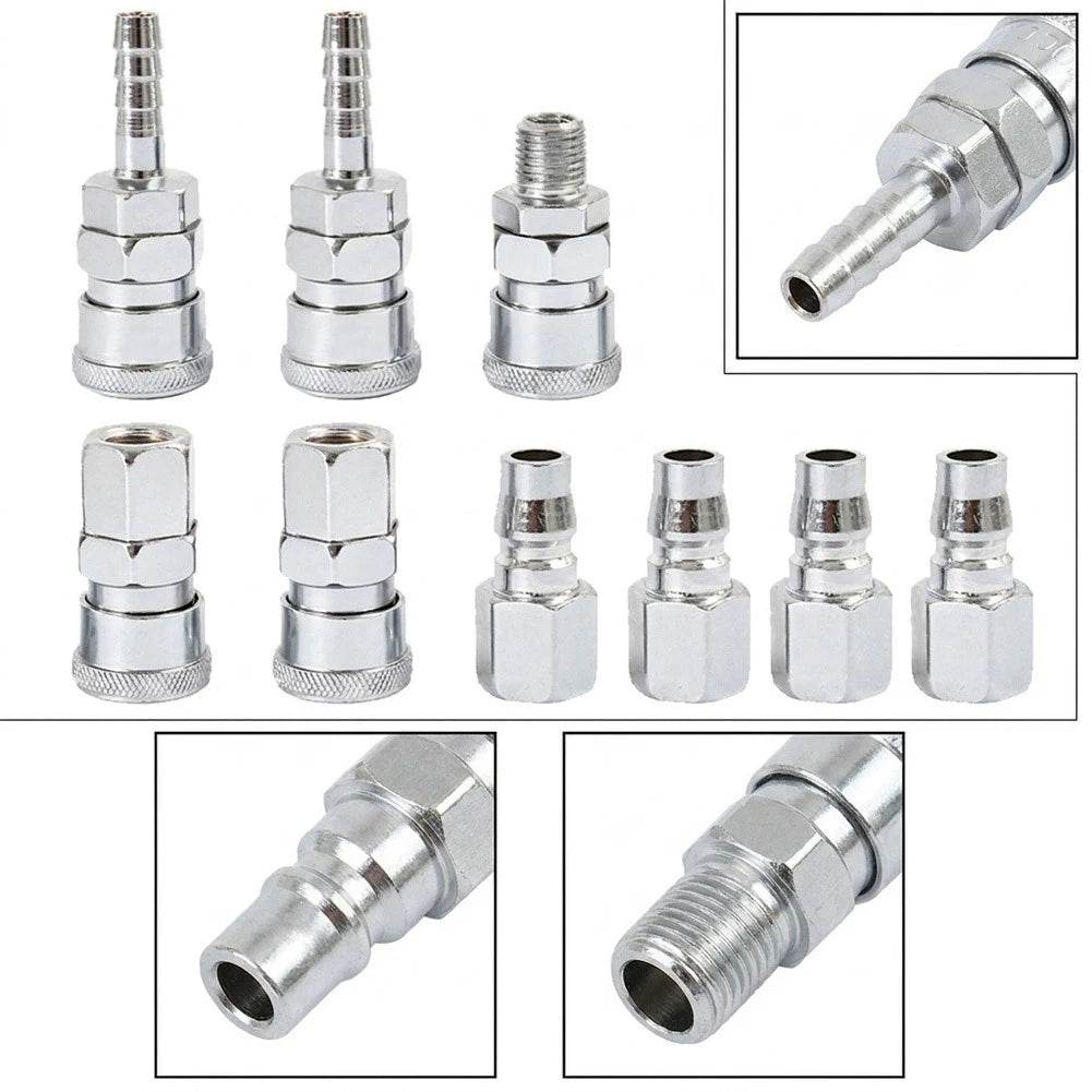 18-Piece Pneumatic Quick Connect Fitting Set | Air Hose Couplings Pneumatic Fitting Set Vue