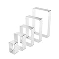 5Pcs/Set Bake Tools Stainless Steel Biscuit Mold Rectangle Convenient Cookie Cutter DIY Portable Dough Mold Kitchen Vue Style B
