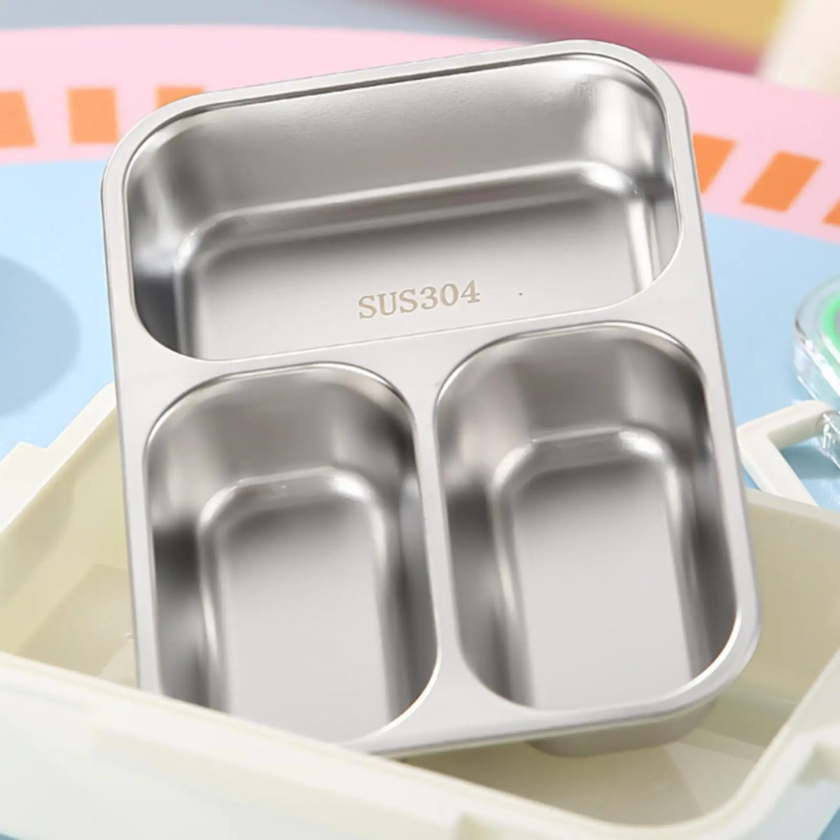 Stainless Steel Lunch Box, Leak-Proof Insulated Food Container, Portable Thermal Bowl for School Camping Commuting Picnic Vue