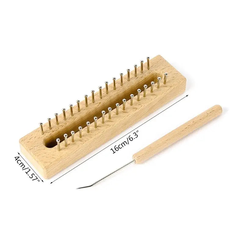 Wooden Knitting Loom Hook Set – Weaving Tool for Hats & Scarves Knitting Loom Hook Set Vue c one side China Mainland