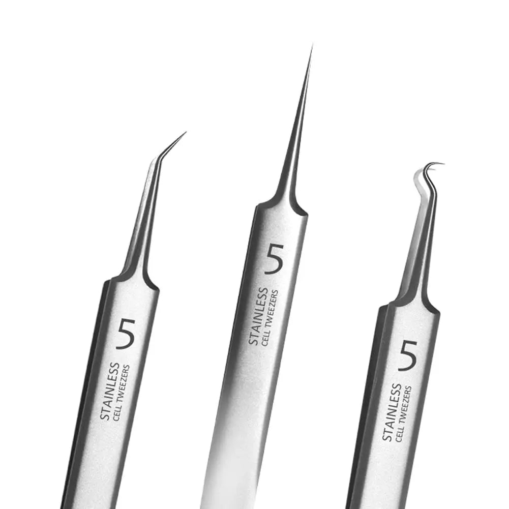 German Ultra-fine No. 5 Cell Pimples Blackhead Clip Tweezers Beauty Salon Special Scraping & Closing Artifact Acne Needle Tool Vue