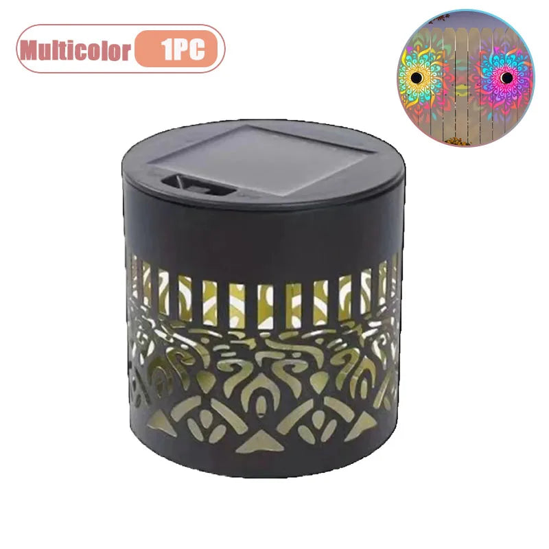 1-8PCS Solar Flower Sun Wall Lantern Outdoor Waterproof Garden Decorative Light Landscape Sconce for Yard Home Exterior Vue Multicolor-1PC