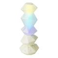 ABKW-Crystal LED Light 3D Stackable Speaker Lamp Bluetooth Music Sync With Magic Wand Control For Home Decor Vue White