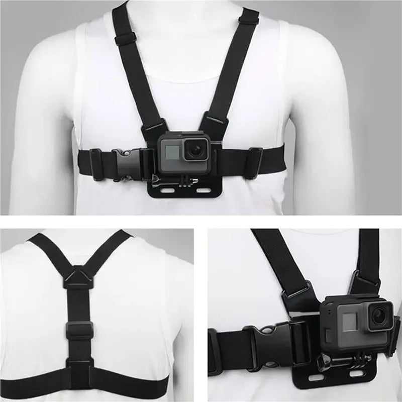 Hot-Chest Mount Harness Chesty Vest Head Mount Strap For Gopro Hero Vue