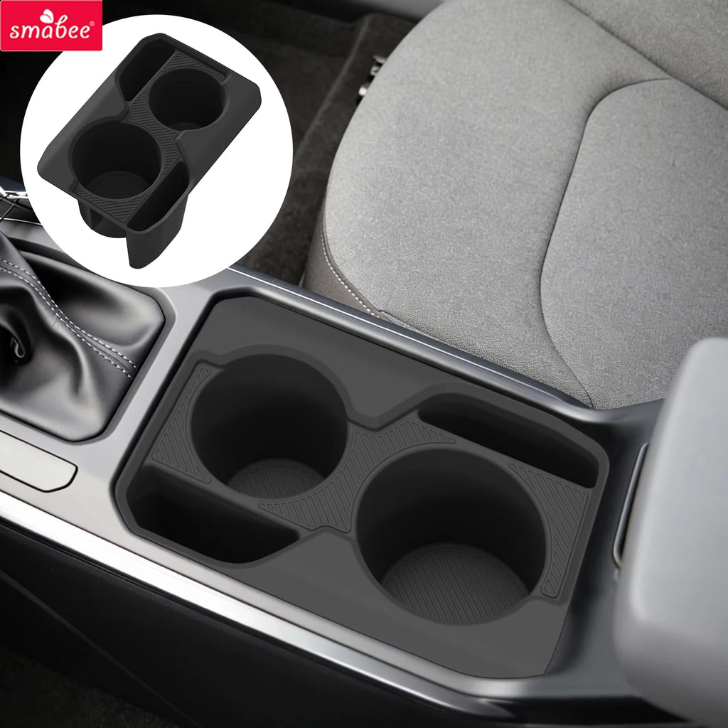 Smabee Left Hand Drive for Kia K4 2025 Center Console Cup Holder Mat Anti-Slip Insert Tray Car Interior Accessories Black Vue