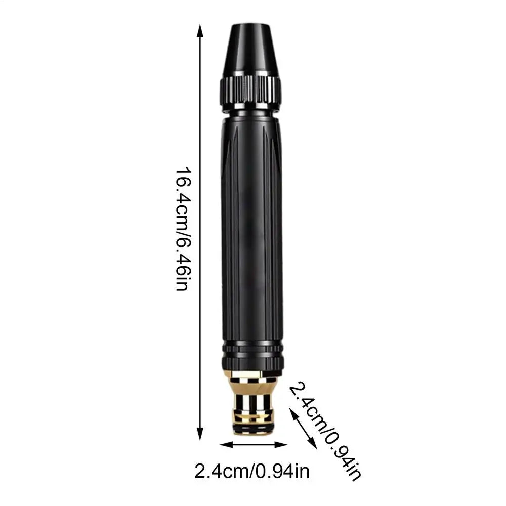 Powerful Adjustable Leak Proof High Pressure Water Hose Nozzle Washer for Home Cleaning Watering Yard Gardening Floor Furniture Vue Black
