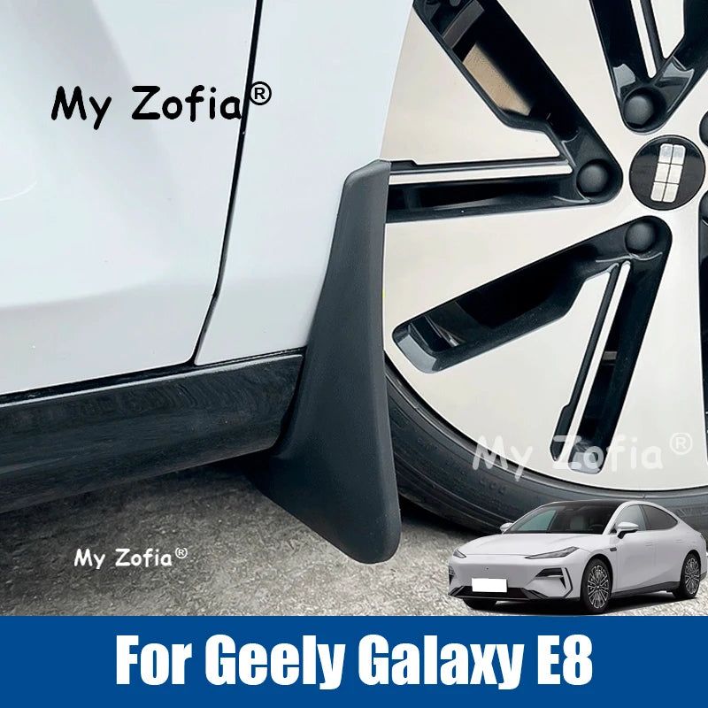 For Geely Galaxy E8 2025 2026 Car Mudguards Plastic Fender Cover Flares Splash Guard Cover Exterior Mud Flaps Auto Accessories Vue