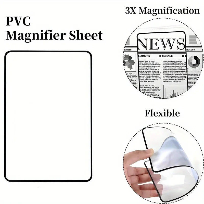 Full Page Large Sheet Magnifier Magnifying Glass Reading Aid Glass Page Magnifying Lens Reading Magnifier Vue