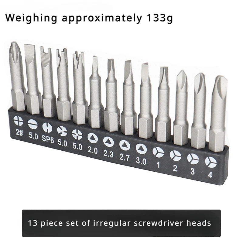 13Pcs Special shaped Screwdriver Set 50mm U-shaped Y-Type Triangle Inner Cross Three Points Screwdriver Bit Tool garden tools Vue 13pcs