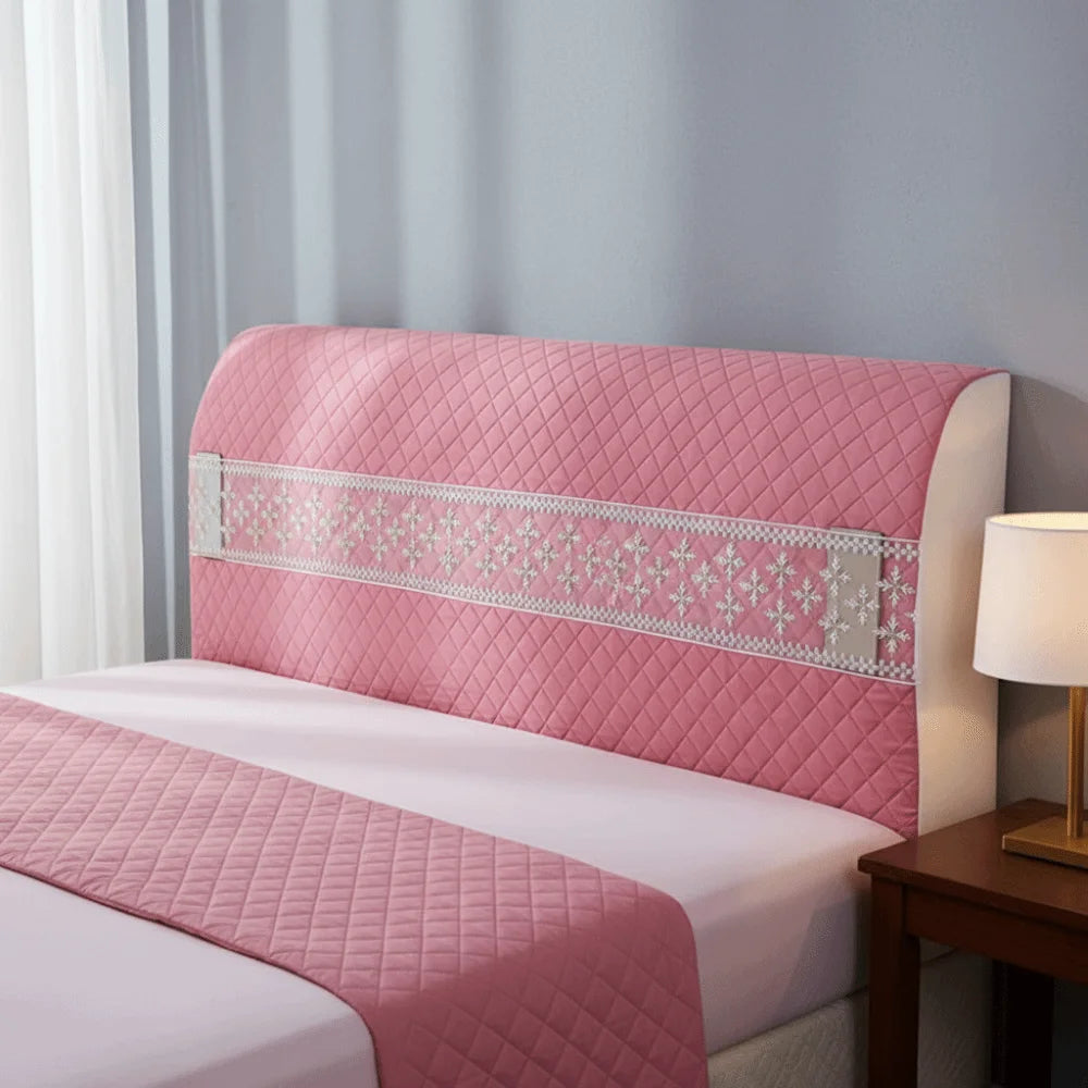 High Quality Elegant Headboard Cover Lace Design Soft Bedhead Cover Anti-Collision Comfortable Dust Protection Cover Guest Room Vue