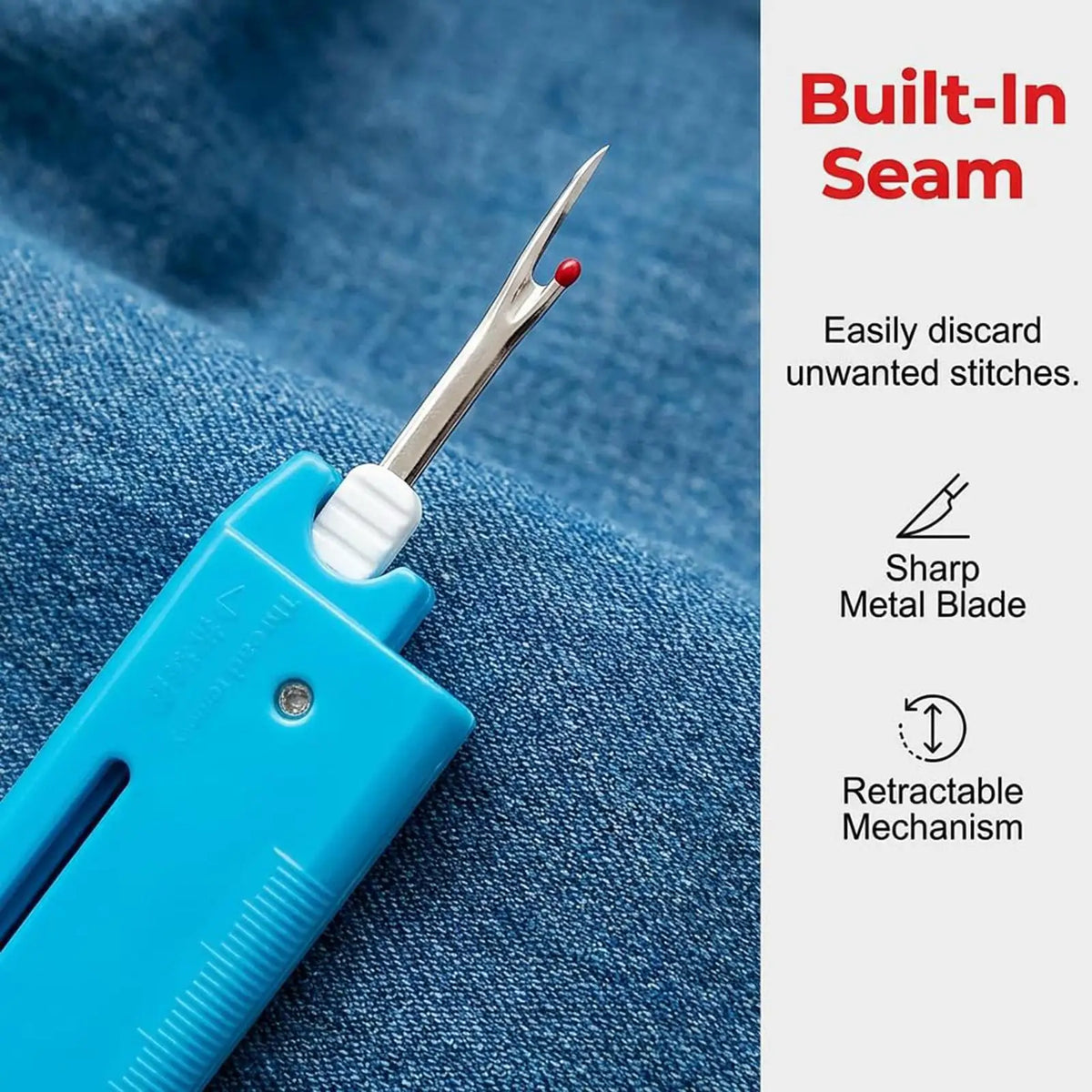 Automatic Threader for Sewing with Built-In Ruler and Magnifier Multifunctional Automatic Quick Threading Tool for Elderly Vue