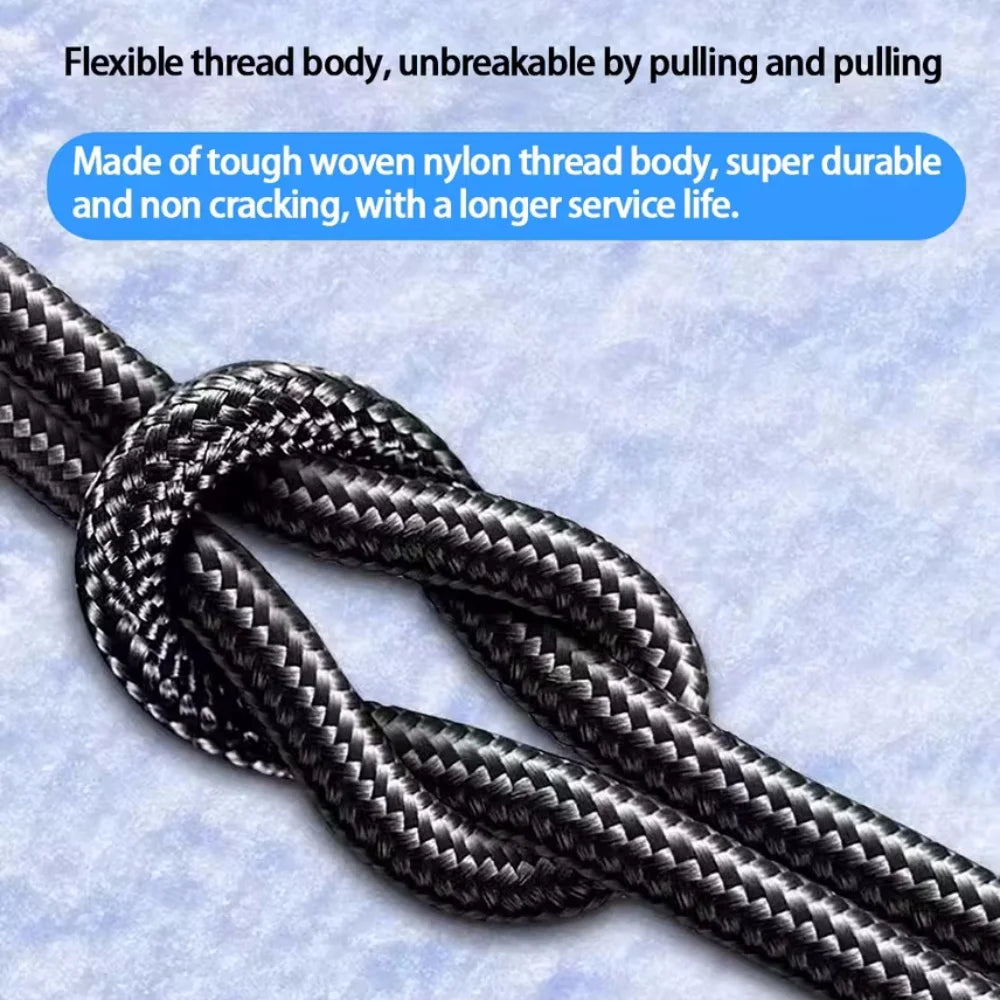 120W USB A to Type C Super Fast Charge Cable Nylon Data Cord for Xiaomi POCO Redmi Samsung With Led Digital Display Cable Vue