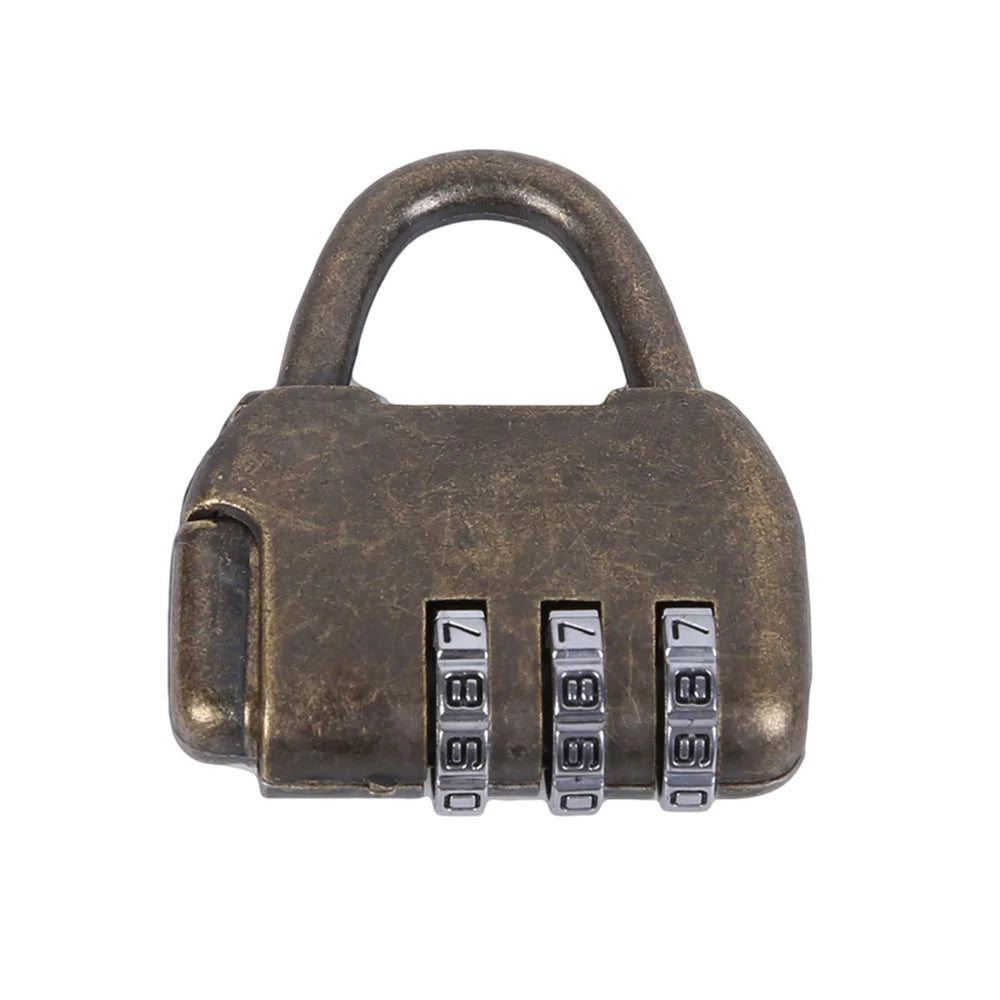 Mini Metal Resettable Combination Anti-Theft Cabinet Case For Suitcase Luggage Number Keyless Code Lock Password Lock Padlock Vue 4.3x3.6cm