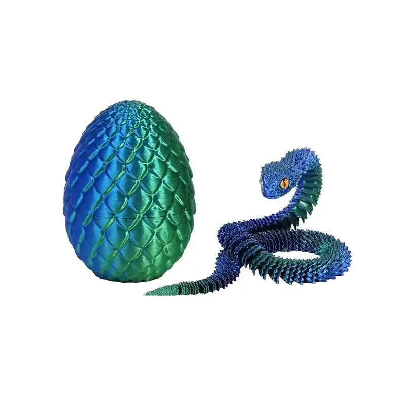 3D Printed Snake Egg Mobility Simulate Ornament Cool Funny Figurine