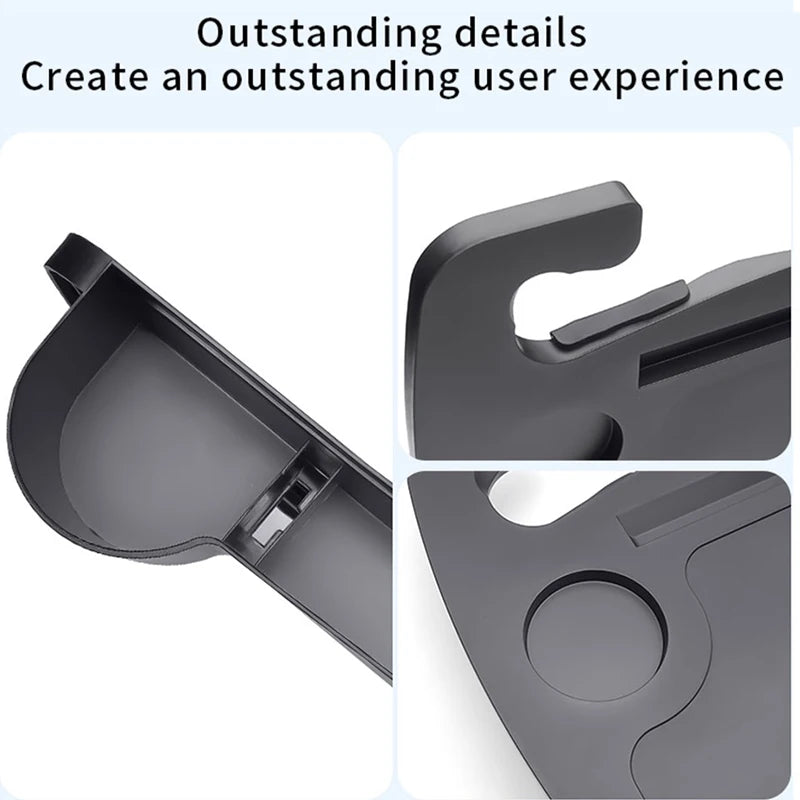SEAMETAL 2-in-1 Car Steering Wheel Table Seat Gap Storage Box Portable Car Laptop Tray Desk Cup Holder Universal Dining Table Vue