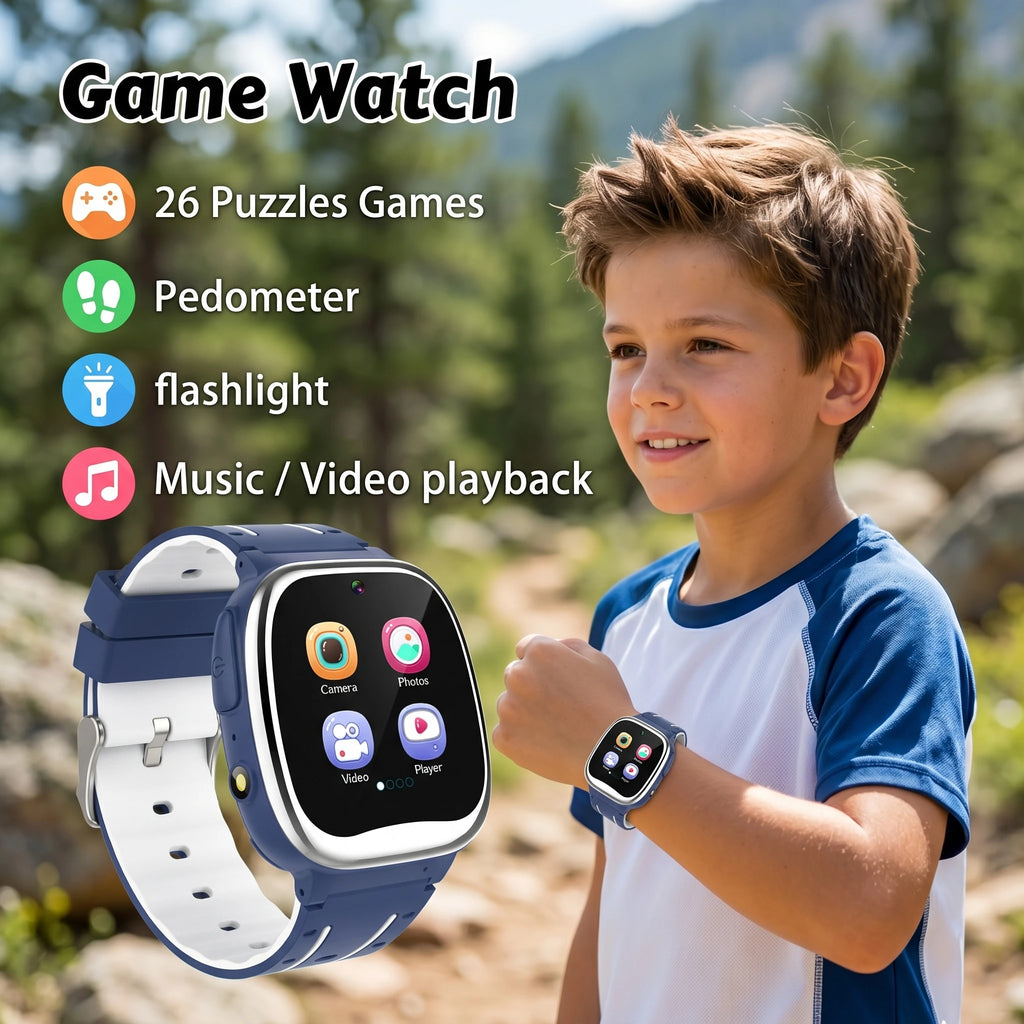 26 Game Smart Watch Kids Music Player Video Recorder Alarm Clock Stopwatch Flashlight Children Smartwatch Camera Boys Girls Gift Vue