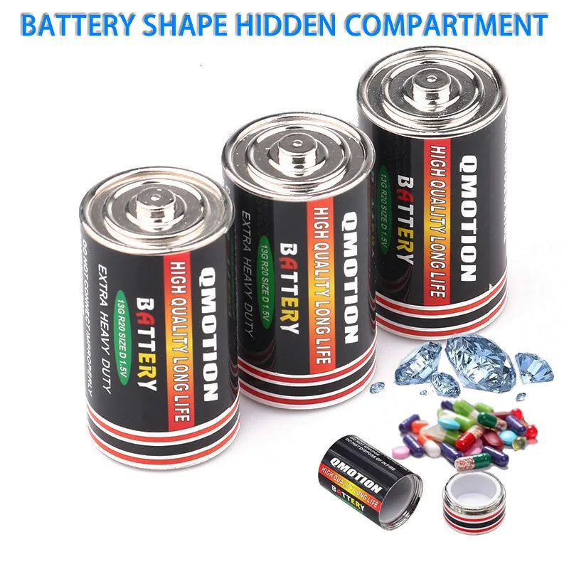 Portable Hidden Compartment 58mm Dry Cell Battery D Empty Case Sight Secret Hide Cash Jewelry Pills For Home Travel Outdoor Safe Vue
