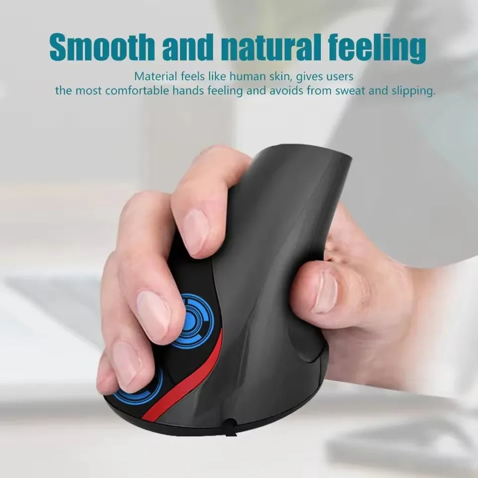 1600DPI USB Vertical Wired Mouse Ergonomic Design Wrist Rest Gaming Mice for PC Laptop Mouse for Computer Vue