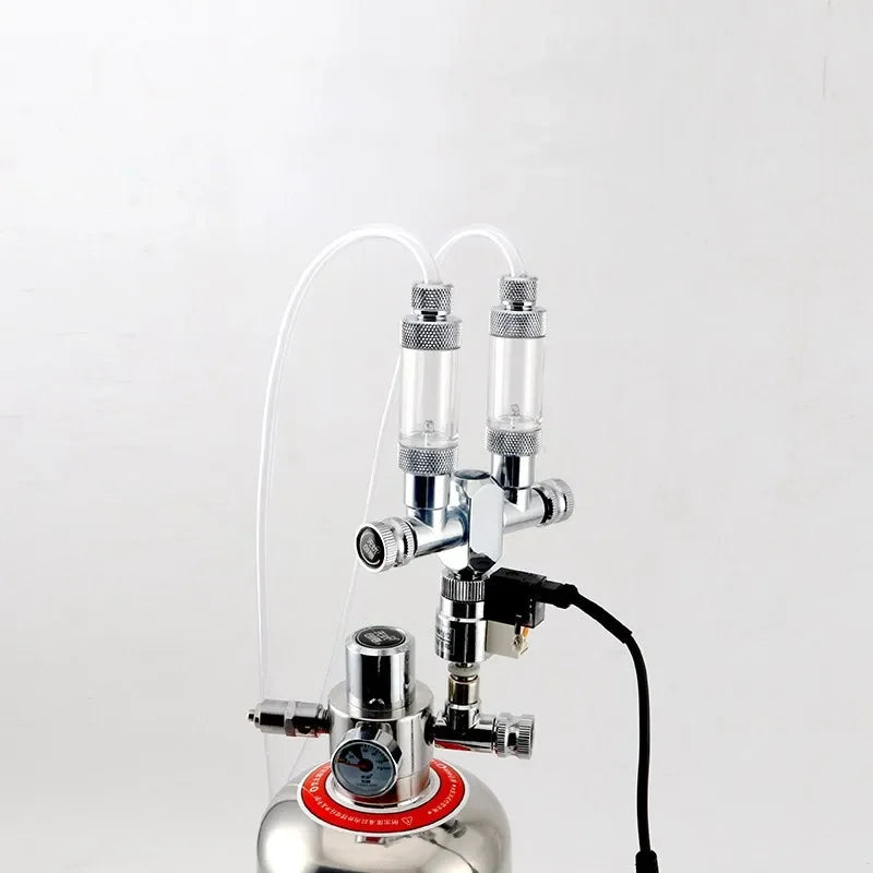 Co2 Distributor Multi Way Splitter Needle Valve Aquarium Stainless Steel 2Ways Solenoid Regulator Check Valve Bubble Counter Vue