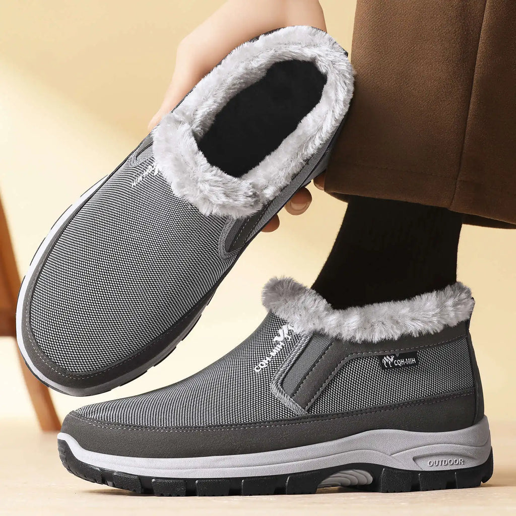 Men's Winter Fleece-Lined Slip-On Ankle Boots | Anti-Slip Men's Winter Boots Vue