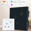 Tuya Smart WiFi UK Socket Intelligent APP/Voice Remote Control Timer Wall Socket Energy Monitoring Work with Alexa Google Home Vue WHITE