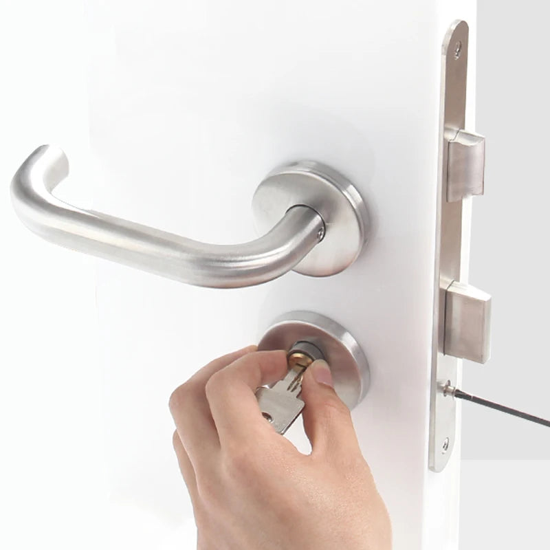 High quality 304 stainless steel Split door lock handle Fire door handle Brushed surface Multiple appearances Vue
