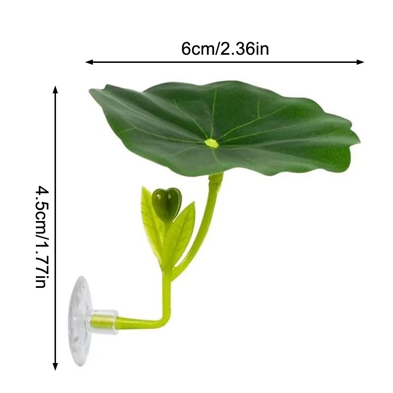 1 Pc Green Leaf Hammock For Betta Fish Stress-Reducing Aquarium-Safe Decor With Suction Cup For Fish Tank Fake Plants Decoration Vue