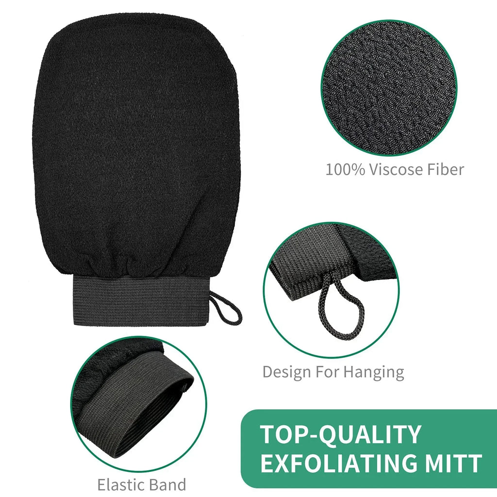 vvocci 1PC Exfoliating Facial Massage Gloves Back Scrub Dead Skin Scrub Durable Multi Color Deep Cleansing Towels For Shower Vue