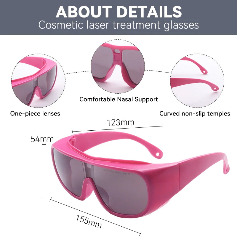 Ipl Laser Safety Glasses OD6+ 755 808 1064nm 1470nm Protective Laser Goggles for Laser Hair Removal Cosmetology Operators Vue