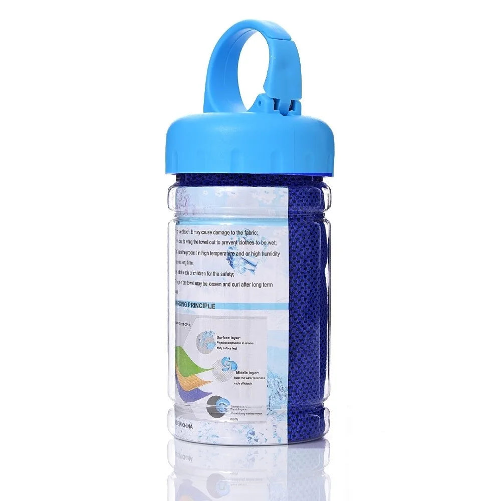Breathable Cooling Towel Quick Drying Ultra Soft Ice Wipes Vue Blue