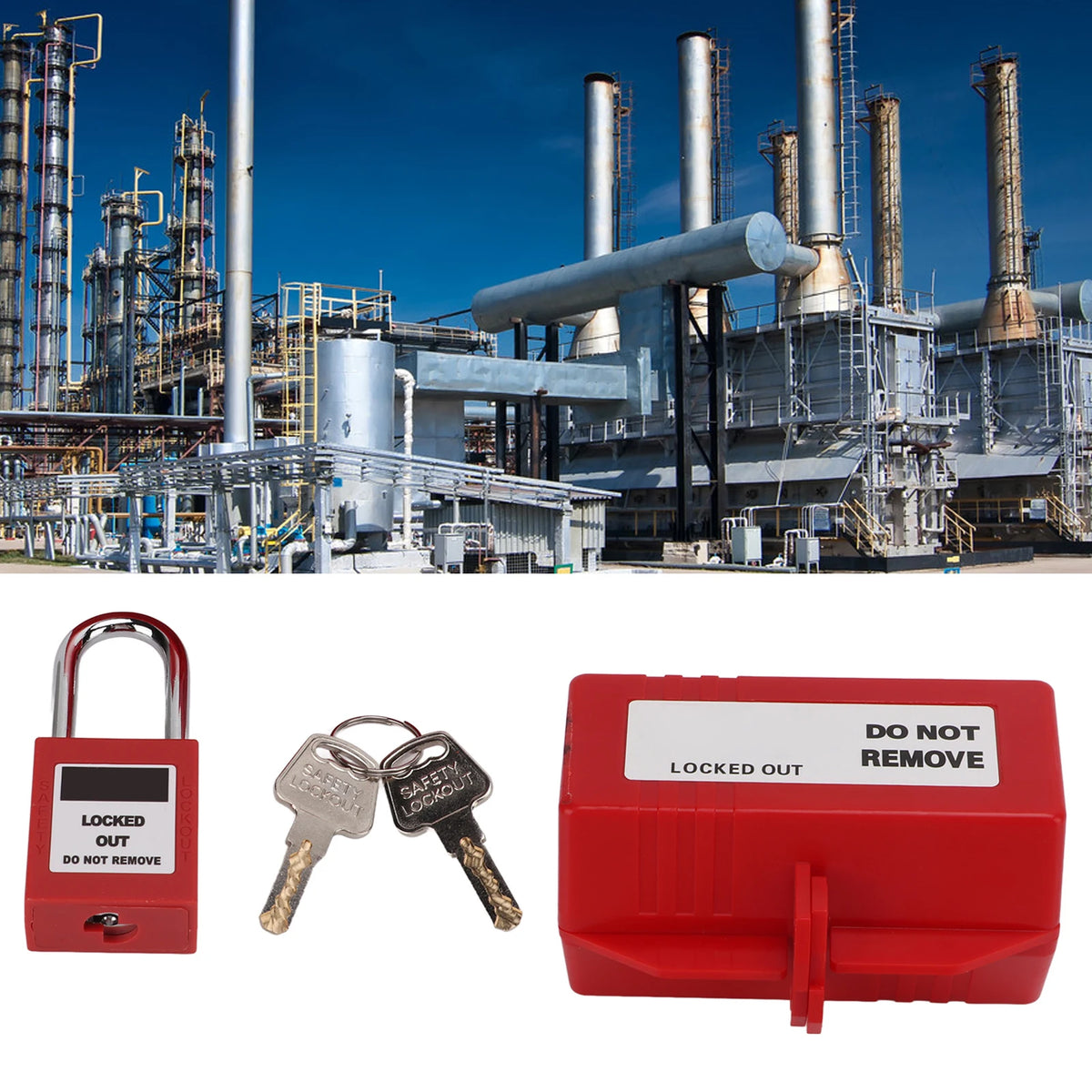 100‑220V Electrical Plug Lockout Device with 38mm Padlock Key for Industrial Chemical Electric Power Plug Lockout Padlock Vue
