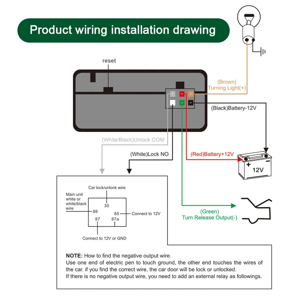 Smartphone Car Alarm System, Compatível com iOS e Android Phone, Remoto Smart Key Car Start and Stop System, PKE Car Vue