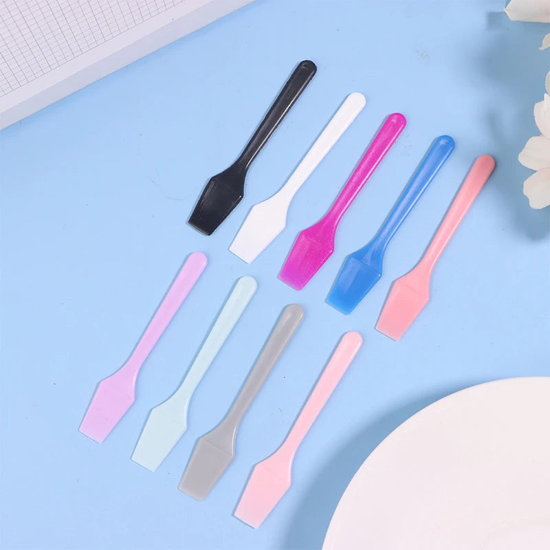 100 Pcs/Jar Mini Cosmetic Spatula Scoop Face Cream Makeup Mask Mixed Spoon Beauty DIY Tools Eye Facial Makeup Applicator Sticks Vue
